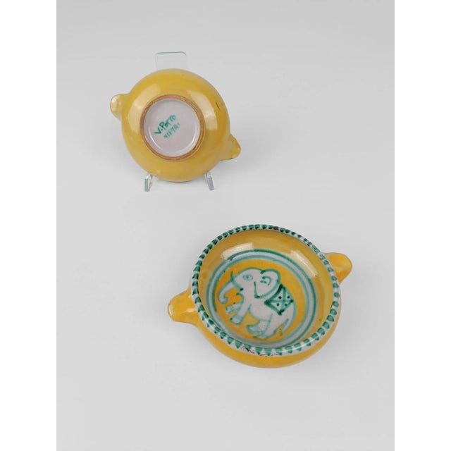 1950s Italian Handmade Bowls in Vietri Ceramic by Vincenzo Pinto, 1950s, Set of 2 For Sale - Image 5 of 12