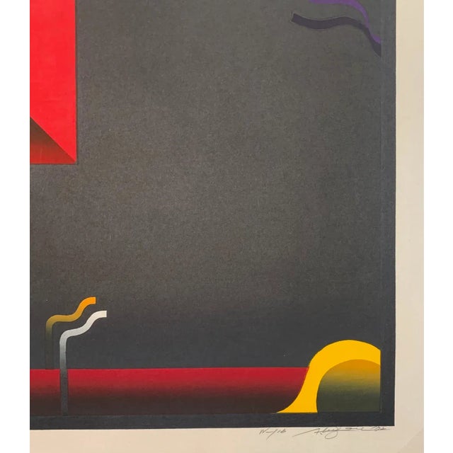 1972 "Premonition A" Abstract Color Signed Woodblock by Akira Kurosaki For Sale - Image 10 of 12