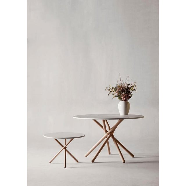 Contemporary Daphne Coffee Table with Light Concrete Top and Light Oak Legs by Eberhart Furniture For Sale - Image 3 of 7