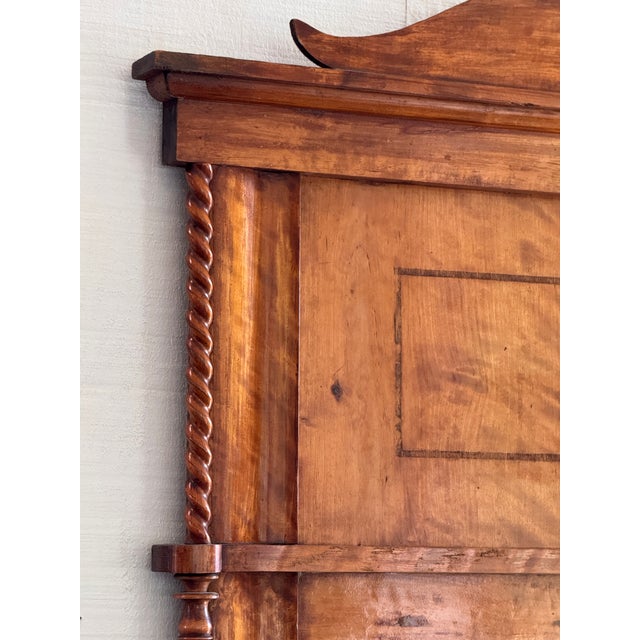 19th Century 19th Century Biedermeier Birch Mirror With Rope-Twist Columns For Sale - Image 5 of 7