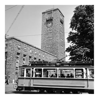 Tram Line No. 2 at Main Station, Stuttgart Germany, 1935 For Sale