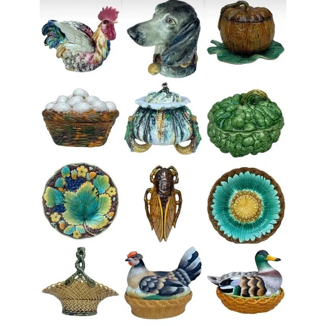 Belgium Majolica Rat Smoke Set Wasmuel , Circa 1900 For Sale - Image 9 of 9