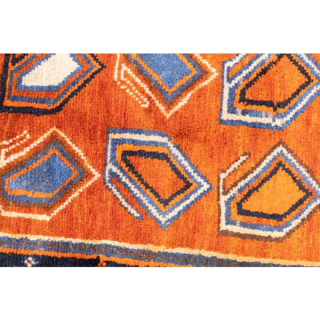 Antique Hand-Knotted Persian Qashqai Rug 4'9" X 8'2" For Sale - Image 13 of 15