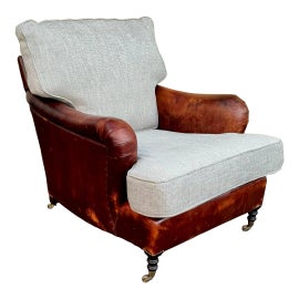 Example of Brown Leather Accent Chairs
