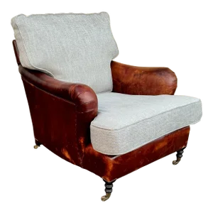 George Smith Standard Arm Leather Chair
