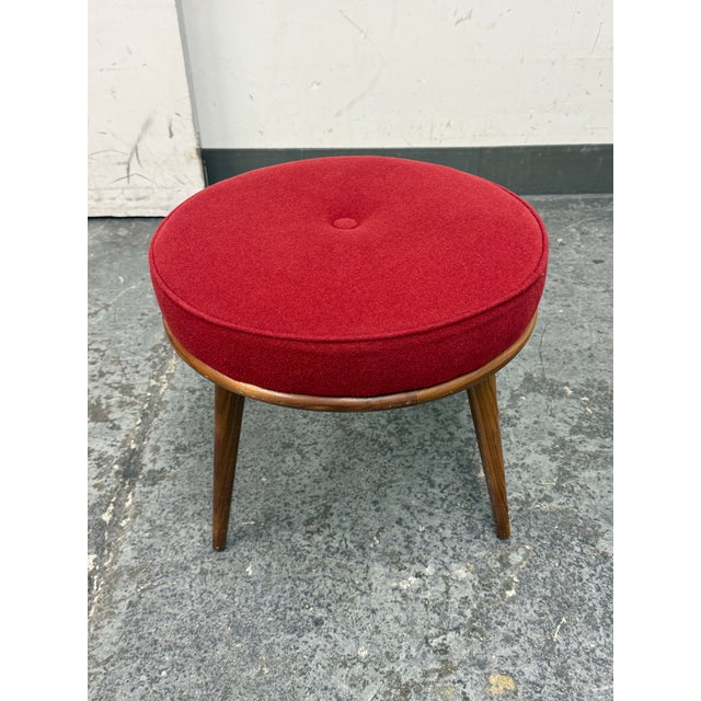 2010s Room & Board Murphy Stool Walnut + Upholstery For Sale - Image 5 of 12