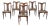 Garrison Furniture Walnut Dining Chairs, Set of Six, Mid-Century For Sale