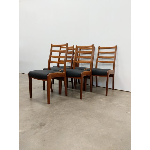 Wood Set of 6 Vintage Mid Century Modern Dining Chairs by G Plan For Sale - Image 7 of 9