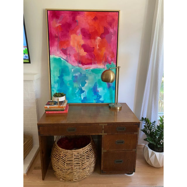 Wood “Sand in the Hourglass” Contemporary Abstract Painting by Jennifer Hopkins-Wilcox, Framed For Sale - Image 7 of 12