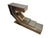 A space-age console table with smoked mirrors and gold-plated brass accents, dating back to the 1970s and 1980s. It...