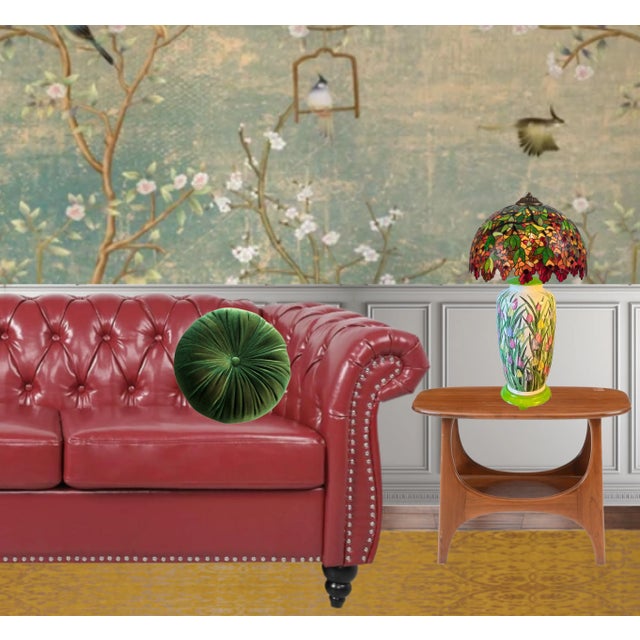 Porcelain Tulip Design Table Lamp For Sale - Image 10 of 12