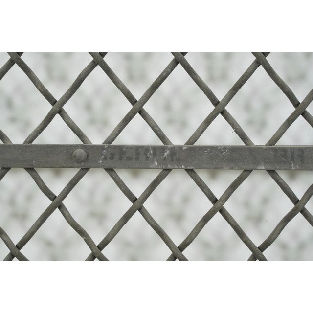Reclaimed Industrial Steel Mesh Security Panel 47 X 69.125 In. For Sale - Image 9 of 12