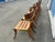Yellow Teak Klismos Patio Dining Chairs. - Set of 6 For Sale - Image 8 of 17