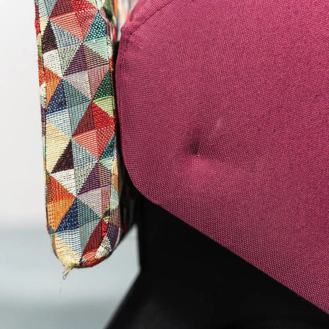 Pink Set of Vintage Fabric Armchair, 1980s For Sale - Image 8 of 11