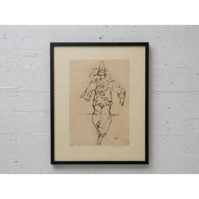 A. Hürlimann, Clown / Harlequin, 1970s, Wood & Paper For Sale - Image 15 of 15