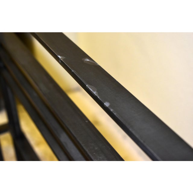 Minimalist Industrial Steel Entry Table With Mirror For Sale - Image 10 of 10