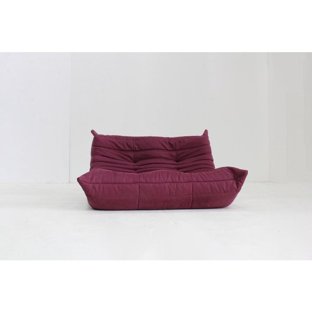 Textile Vintage Togo Two-Seater Sofa by Michel Ducaroy for Ligne Roset, 1970s For Sale - Image 7 of 10