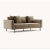 Nicole 3 seats sofa by domkapa materials: velvet (neva 2206), black texturized steel. Dimensions: w 230 x d 105 x h 90 cm....