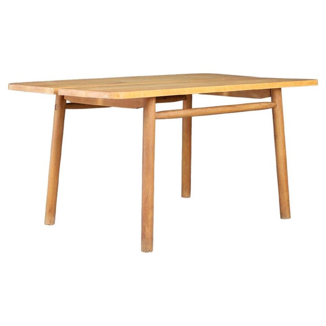 Dining Table in Beechwood by Pierre Gautier-Delaye, France, 1950s For Sale - Image 10 of 10