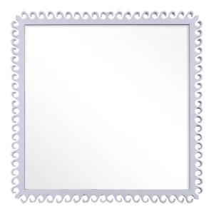 Fleur Home Carnival Gras Square Mirror in Spring Iris, 49x49