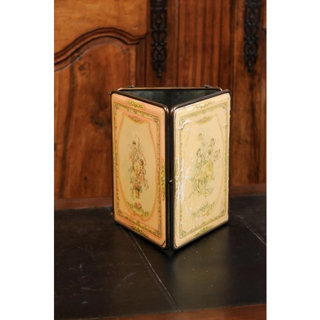 French 19th Century Three Part Fold Out Vanity Mirror with Rococo Style Scenes For Sale - Image 10 of 12