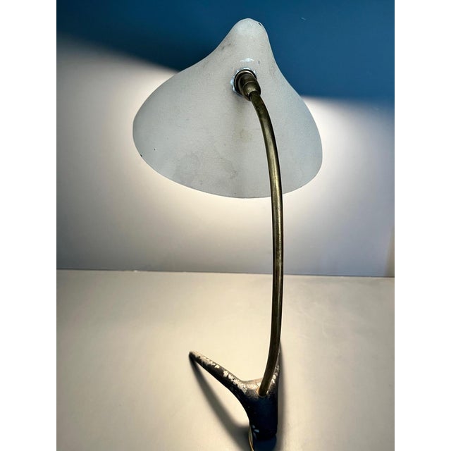 Metal Mid-Century Beige Table Lamp by Louis Kalff for Philips, Netherlands, 1950s For Sale - Image 7 of 11
