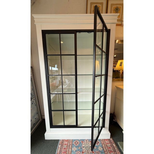 Ballard Designs Ballard Designs Delano Glass Door Cabinet For Sale - Image 4 of 12