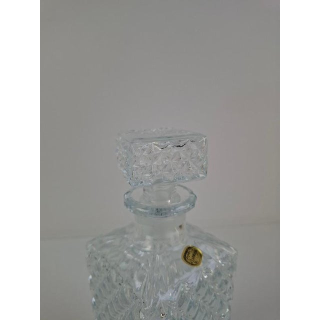 1980s Vintage Crystal Whiskey Decanter and Tumblers from Bohemia, 1980s, Set of 7 For Sale - Image 5 of 18