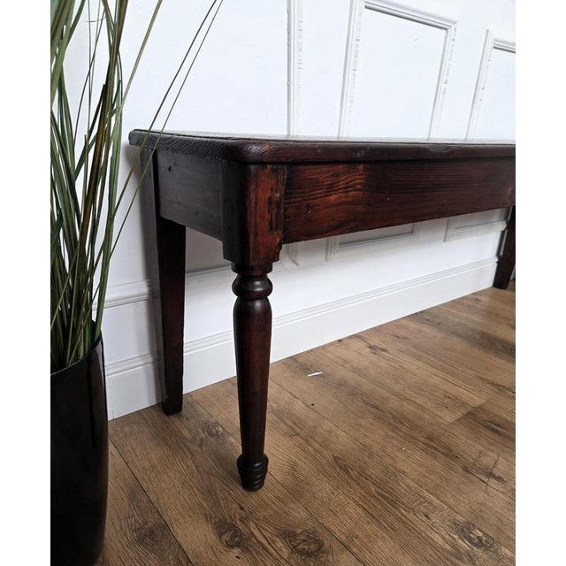 Antique Italian Wooden Bench or Side Table, 1890s For Sale - Image 4 of 9