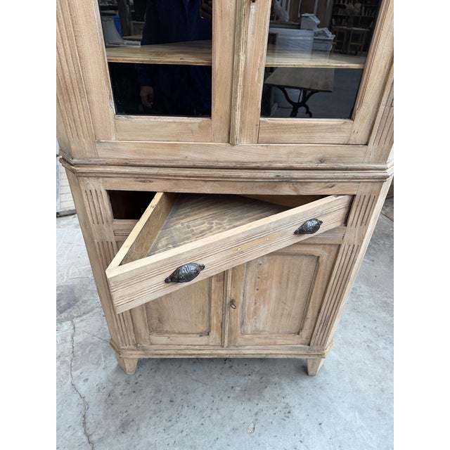 20th Century Elm Corner Cabinet, 1950s For Sale - Image 10 of 14