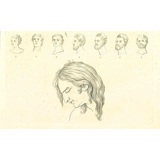 Thomas Holloway, The Physiognomy, The Faces, Original Etching, 1810 For Sale