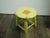 Vintage French Country Lime Green Rustic Footstool Stool W a Child Pictured For Sale - Image 4 of 16