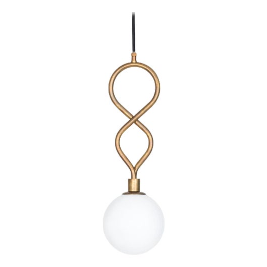 Fire Globe Ceiling Lamp in Brass and Glass by Lisa Hilland for Konsthantverk For Sale