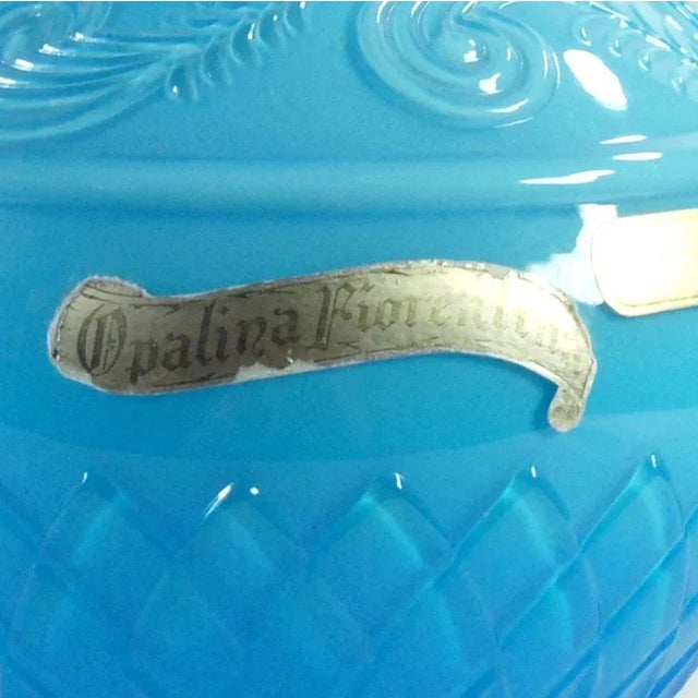 Italian Blue Glass Vase from Empoli, 1960s For Sale - Image 10 of 11