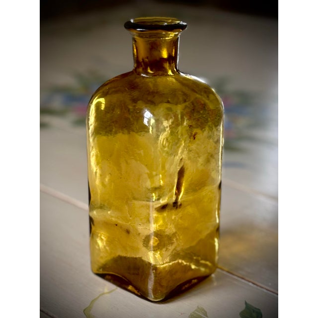 Mid-Century Amber Apothecary Bottle For Sale - Image 4 of 12