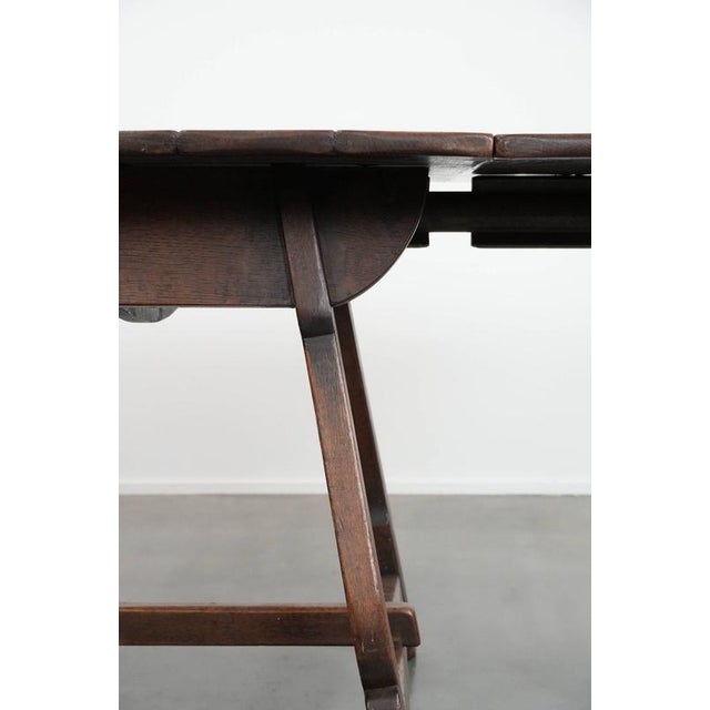 Antique Swiss Folding Dining Table in Oak, Mid-19th Century For Sale - Image 14 of 18