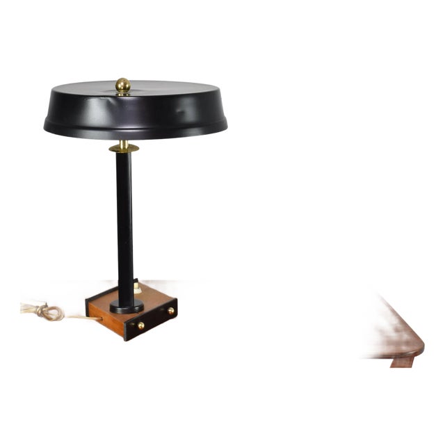 Italian Metal Table Lamp Attributed to Oscar Torlasco, 1950s For Sale