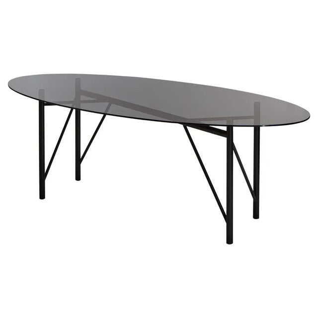 Nero Tubolar Table Oval 220 by Mentemano For Sale - Image 9 of 9