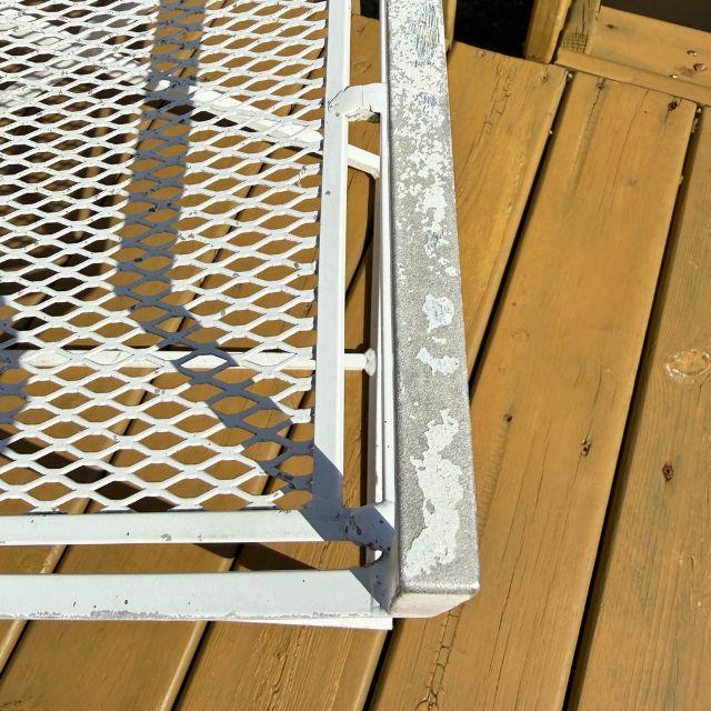 Mid 20th Century, White Metal Director Chairs, Styled After Salterini, Pair (2) For Sale - Image 16 of 18