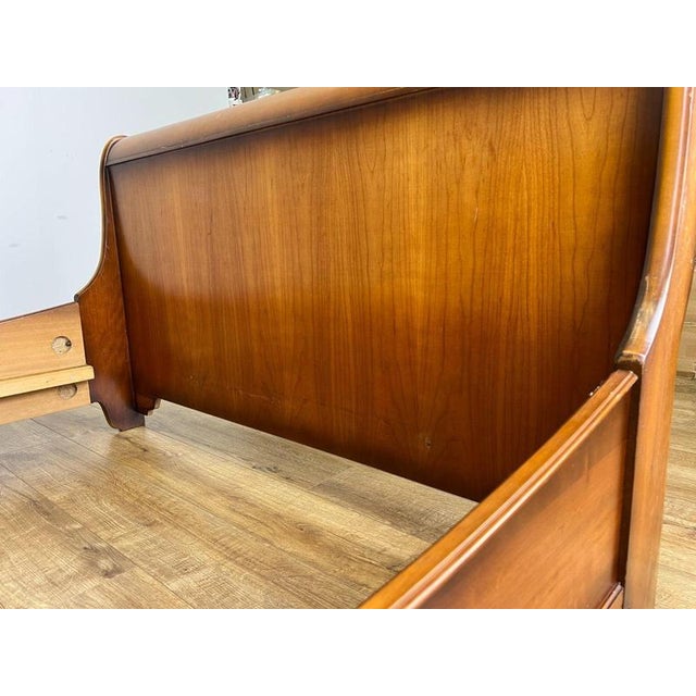 Vintage French Sleigh Double Bed Frame For Sale - Image 15 of 17