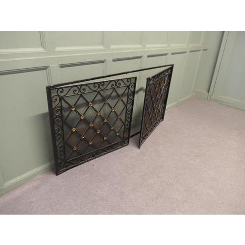 Large Fixed Wrought Iron Fire Guard For Sale - Image 5 of 8