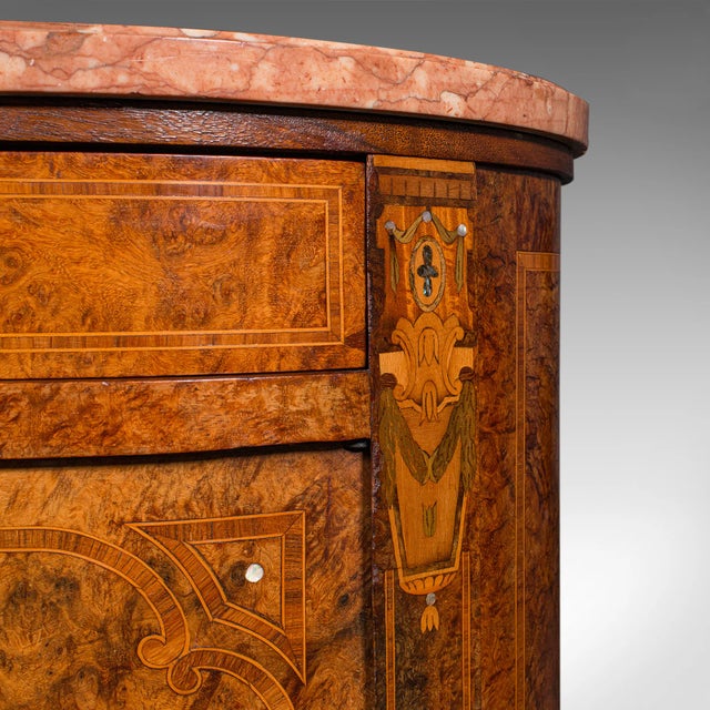 1870's Antique Oval Bedside Cabinet For Sale - Image 12 of 12