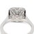 Tiffany & Co. Pt950 2.73ctw Cushion Cut Diamond Halo Engagement Ring, Size 5 For Sale - Image 9 of 12