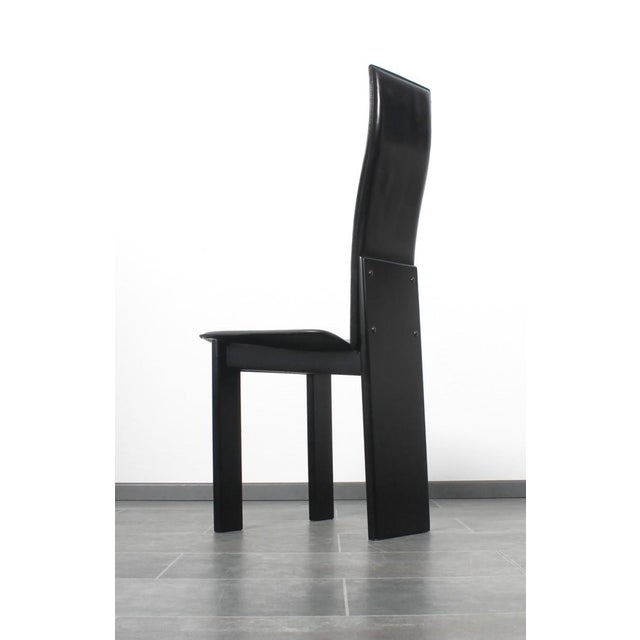 High Back Saddle Leather Chair by Pietro Costantini, Set of 6 For Sale - Image 14 of 18