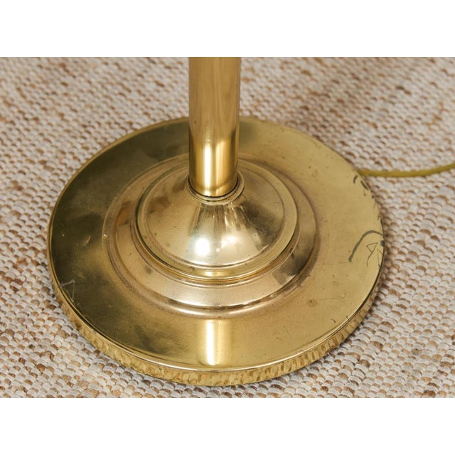Vintage Torchiere Brass Floor Lamp For Sale - Image 4 of 8