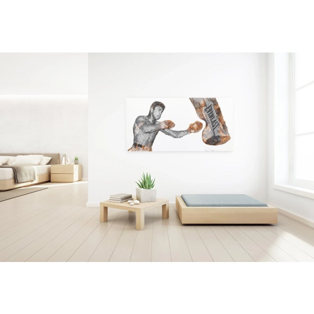Gray "Muhammad Ali: The Legend of My Dreams" Original Artwork by Virginie Schroeder For Sale - Image 8 of 9