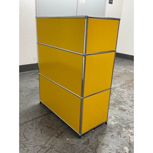 Yellow Fritz Haller for Usm Haller Three Drawer Chest, Golden Yellow For Sale - Image 8 of 12