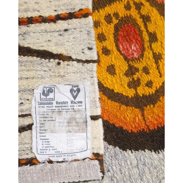 Tapestry or Rug by Helena Sułkowska for Cepelia, Poland, 1970s For Sale - Image 4 of 5