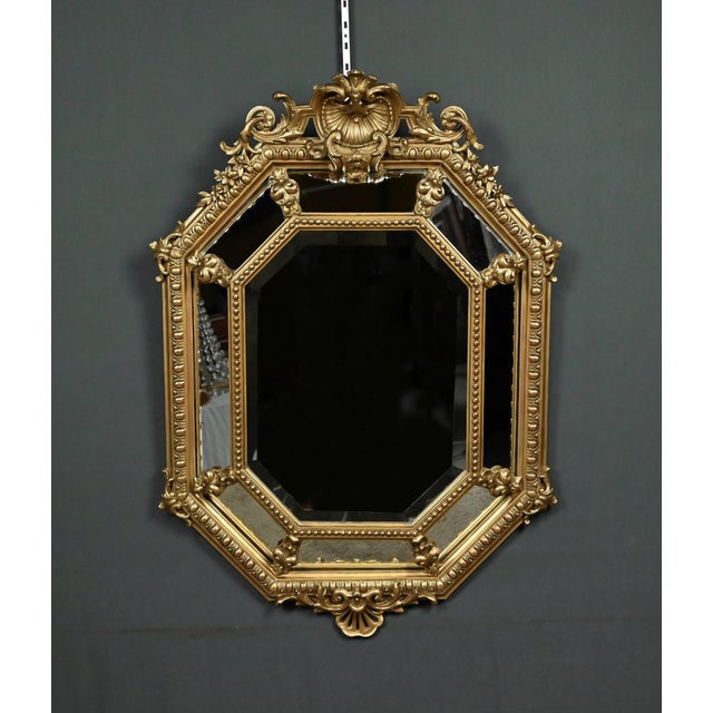 Gold Louis XV Style Mirror with Parcloses For Sale - Image 8 of 13