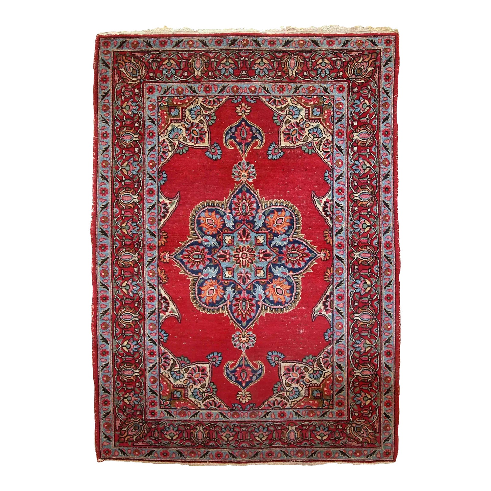 1970s Handmade Vintage Persian Kazvin Rug | Chairish